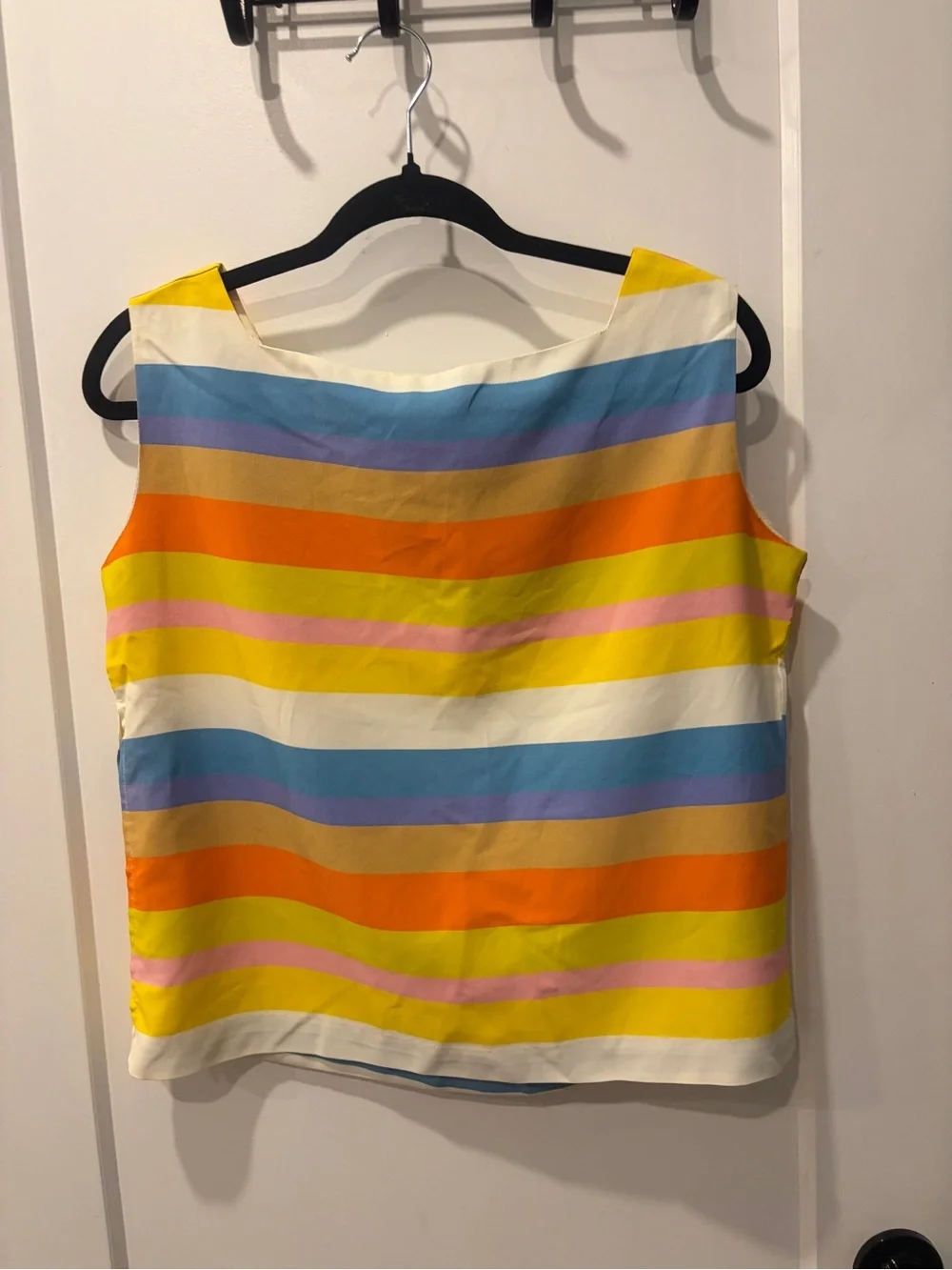 Vintage 70s Multi-Color Striped Sleeveless Top - Women's - Picture 2 of 11